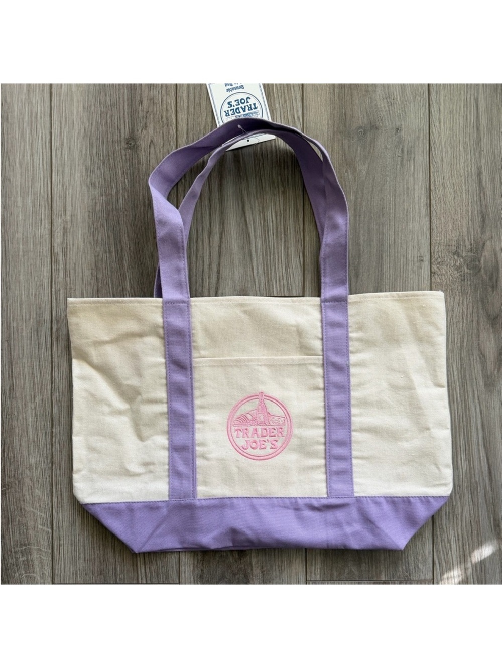 Trader Joe’s Lavender Canvas Tote Bag